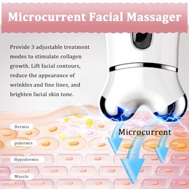 Microcurrent - Dispositivo facial con microcorriente USB, herramienta de moldeo facial para eliminar arrugas faciales y antienvejecimiento, mini dispo