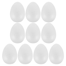 Veemoon 10pcs Diy Egg Shaped Models for Easter Decoration Unfinished Easter Egg Ornaments for Crafting Painting and Diy Projects