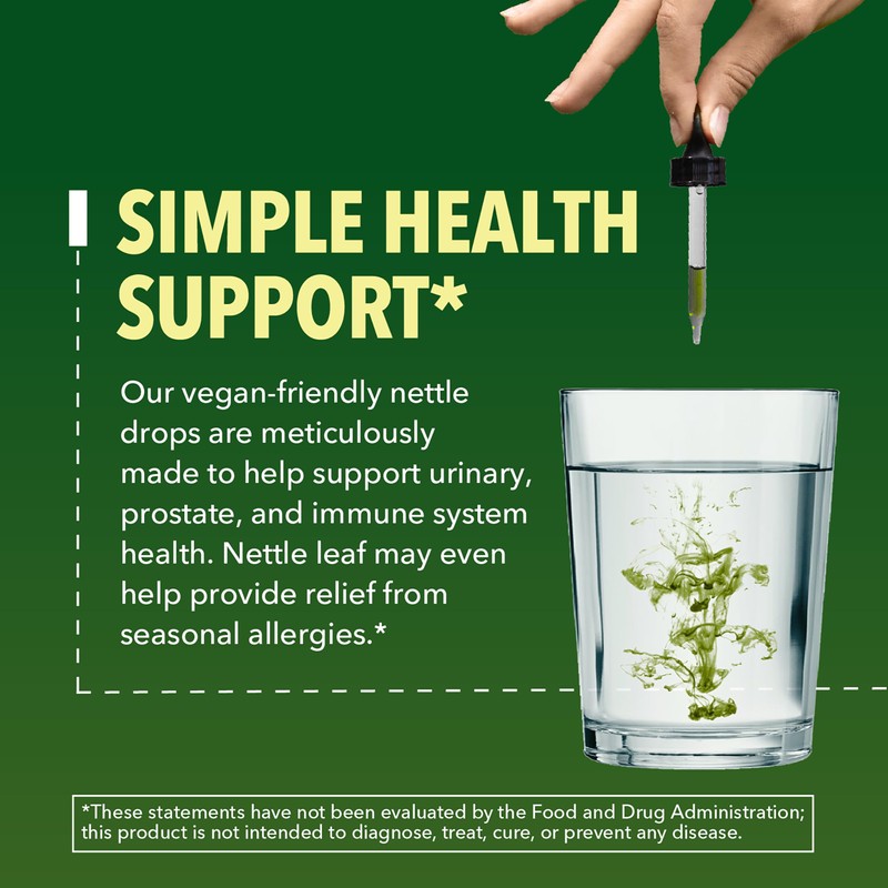 Stinging Nettle Leaf Extract Liquid Drops - USDA Organic -