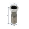 Leyso 1-1/4" Stainless Steel Sink Drain Tailpiece with Nut and