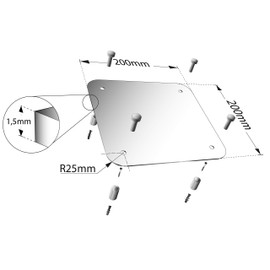 Türschilder24 Aluminium Wall Sign 200 x 200 mm • Men's • Safety Sign - Door Sign Made of 1.5 mm Thick Aluminium • Includes Mounting Material + Wall Mounting