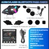 Auricular Bluetooth para motocicleta con micrófono, comunicación intercomunicada vía Bluetooth