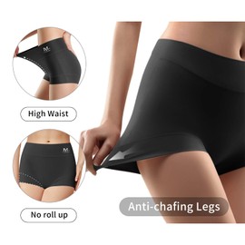 MEIYATING Boy Shorts Underwear for Women High Waisted Cotton Panties Stretch Briefs 4 Pack