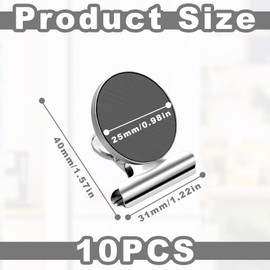 10 Stück Magnet Clips, Silber Kühlschrank Magnete, Magnetklammern Für Magnettafel, Magnete Mit Klammer, Starke Magnet Klammern Für Fotos, Aufkleber, Taschen, Kühlschrank, Whiteboard