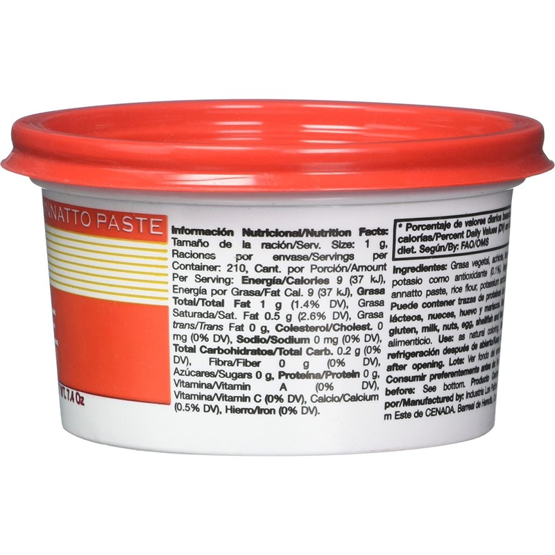 Los Patitos Achiote Paste 7.4 oz. from Costa Rica