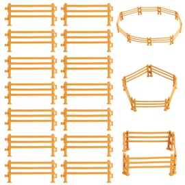 ZDNT 80 Pieces Horse Fence Toy, Horse Corral Fencing Accessories Toy, Paddle Toy, Mini Horse Corral Fence, Plastic Fence Toy, Playmobil Fence, Fence Toy Wood, Micro Landscape Decoration