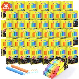 Ellinjan 432 Count Chalk Set for Kids, Non-Toxic Mini Chalk Bulk for Chalkboard, Back to School Supplies, Goody Bag Fillers, Classroom Prizes Gifts for Boys Girls, Easter Basket Stuffers (36 Boxes)