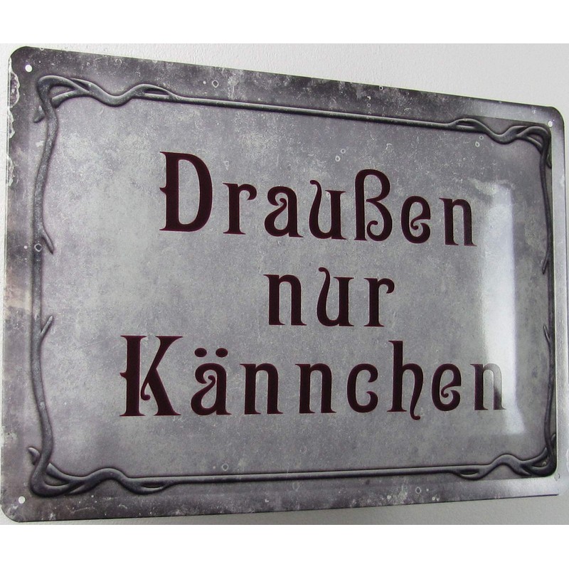 Tin Sign 20 x 30 cm Curved Outside Only Jug