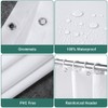 URAQT Shower Curtain Anti Mould, Waterproof Polyester Bathroom Curtains, Resistant
