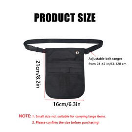ZMD Server Waist Pouch, Server Apron Waitress Pouch with Buckle Waist Pouch with Adjustable Belt, Utility Money Bag Small Tool Pouch Belt Working Serving Pouch for Restaurants Gardening Nursing Bar