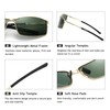 SUNGAIT Ultra Lightweight Polarized Sunglasses Men Rectangular Metal Frame with