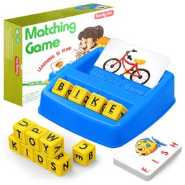 HahaGift Educational Toys for 3 4 5 Year Olds kids Gifts, Matching Spell Game Toys Age 3 4 5, Letter Recognition Spelling and Reading Learning Montessori Toys for 2 3 Year Olds