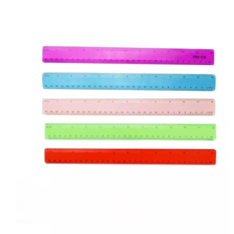 Vaga 5 Regla Escolar Flexible De Plástico Suave 30 Cm