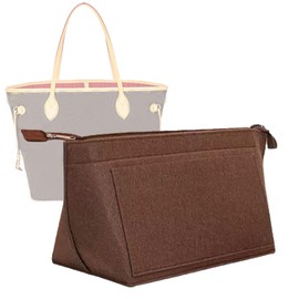 Lckaey Purse Insert Organizer for Neverfull pm mm gm Bag Liner Shaper purse kit insert 1070coffee-M