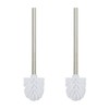 Relaxdays Toilet Brushes, Set of 2, Replacement, Removable Head, Stainless