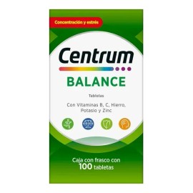 Multivitamínico Balance con fórmulas especializadas 100 Tabletas Centrum