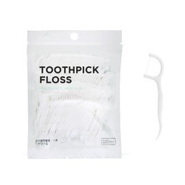 Metgoods Micro Dental Floss Picks, Easy Grip Handle Floss Sticks, Travel Floss Toothpicks Storage with Sure-Zip Seal, 100 Count (1)