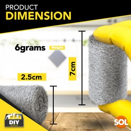 48pk Steel Wool Mice | Wire Wool Mice Grade 0 Steel Wool for Cleaning & Closing Small Holes Fine Wire Wool Rats Roll | Wire Wool 0 Wire Wool for Wood Wire Wool For Metal Fine Steel Wool Rodent Control