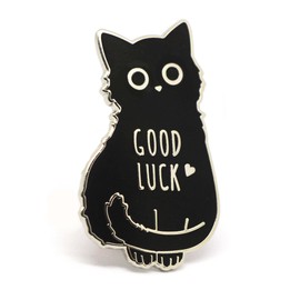 Compoco Good Luck Black Cat Enamel Pin Lucky Charm Lapel Pin Backpack pins