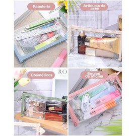 4 Piezas Lapicera Transparente, Ideal Para Artculos De Papelera, Cosmticos, Artculos De Viaje y Artculos De Aseo Pequeos, Se Puede Poner Fcilmente En 