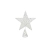 Gisela Graham Festive White Glitter Tree Top Star, ONE, JNS_454680