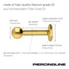 PIERCINGLINE Titanium Labret Stud | Ball | Piercing Ear Lip