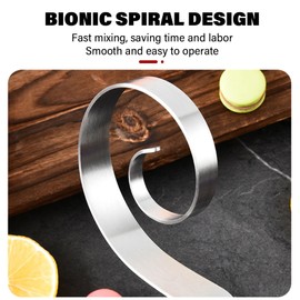 Dough Whisk Stainless Steel Seamless Multi-Purpose Bread Whisk with Non-Slip Handle for Home Kitchen Sourdough Bread Baking-