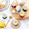 UNICASA Ceramic Egg Cups, Porcelain Colorful Egg Cup Set of