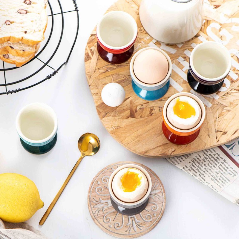 UNICASA Ceramic Egg Cups, Porcelain Colorful Egg Cup Set of