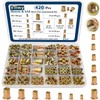 Vifmy Metric & SAE Rivet Nut Assortment Kit(420 Pcs),m3 m4
