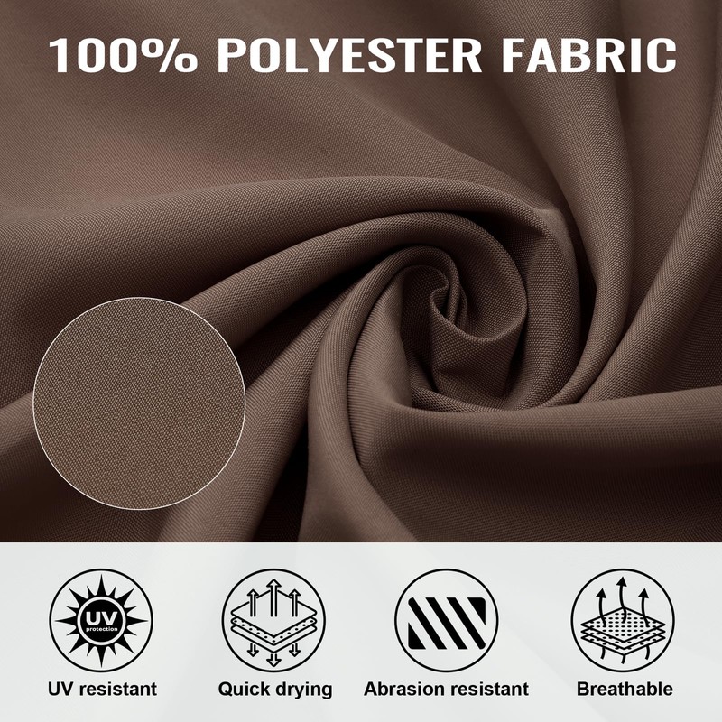 COWVIE 4-Panel 10' x 12' Gazebo Replacement Curtains, Patio Privacy