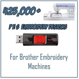 425,000 Embroidery Machine Patterns Designs Collection in PES Format