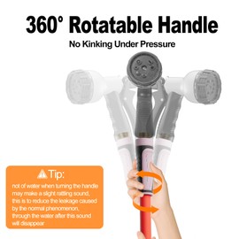 SPECILITE Garden Hose 50 ft x 5/8" Heavy Duty Premium Flexible Water Hose, with 360° Rotating Grip, No Kink, Leakproof, Lightweight, Burst 600 psi Hybrid Rubber Hoses for Reel, Outdoor, Yard