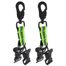 Abiemuce Pack of 2 Glove Holders, Glove Holder Belt, Fire Brigade Glove Holder, Glove Clip with Metal Carabiner, Glove Clip Glove Holder of Gloves, Towels (Green) (C)