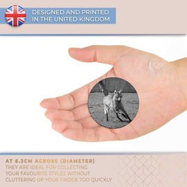 Destination Vinyl ltd Magnet for Refrigerator, Fridge BW - Cute Maned Wolf Dog Animal for Office, Cabinet and Whiteboard, Magnetic Stickers, 39250