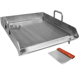 Stainless Steel Flat Top Comal Plancha 18"x16" inch BBQ Griddle for cooking with Outdoors Stove or Grill catering