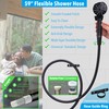 RV Shower Head with Hose and On Off Switch (Trickle),