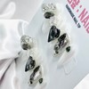 Black Aurora Princess Handmade Nail Tips - Short Oval /
