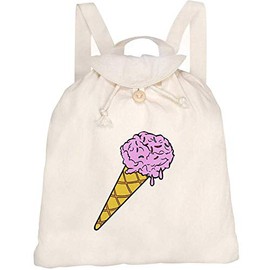 Azeeda 'Ice Cream Cone' Canvas Rucksack/Backpack (RK00008568)