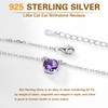 SILVERCUTE Sterling Silver Birthstone Necklaces, 925 Silver Pendant Cute Antler
