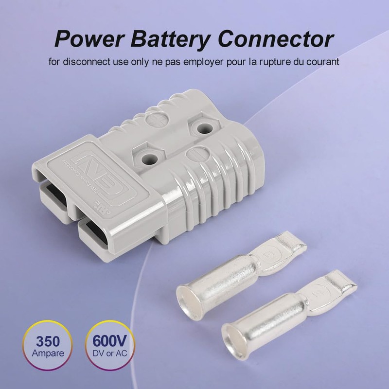350 Amp Battery Power Connector, 600V Quick Disconnect Connector for