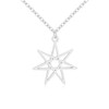 NOUMANDA Elven or Faerie Seven Pointed Star Septagram Pendant Necklace