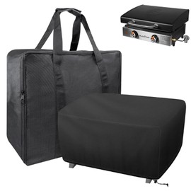 Blackhoso Griddle Carry Bag & Cover for Blackstone 22" Tabletop Griddle with Hood, for Pit BOSS PB336GS Camp Chef, for Royal Gourmet 2 Burner Griddles, for Camping & Barbecue, Portable and Convenient