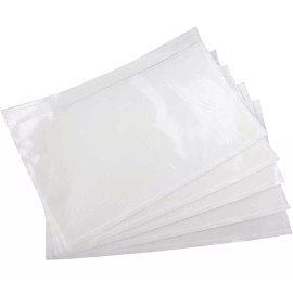 Unbranded 100 7.5” x 5.5” Clear Packing List Shipping Label Envelopes Adhesive Pouches