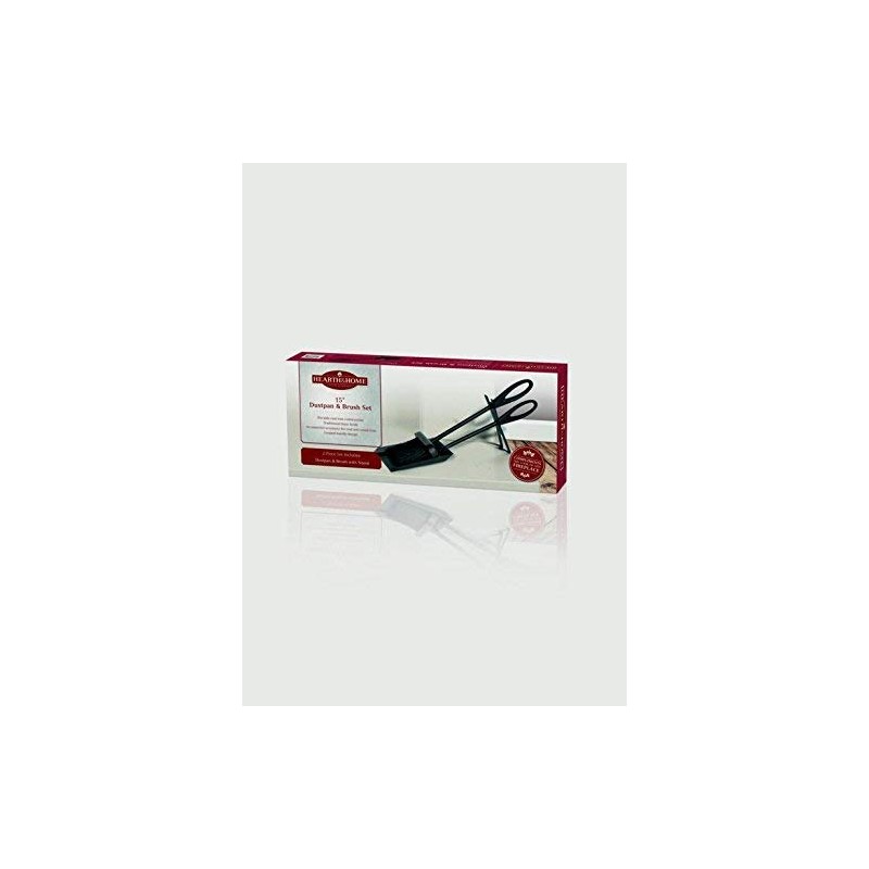 Hearth and Home Fireside Dustpan And Brush Set Black 15"