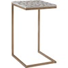 Linon Priscille Capiz Fish Mosaic Accent C Table
