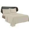 Brit Cotton - Cream Single Size Ultra-Soft Brushed Microfiber Flat