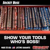 Ernst Twist-Lock Socket Boss Premium 2-Rail 1/2-Inch-Drive Socket Organizer, 13-Inch,