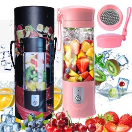 Portable Blender, Toycol Personal Size Blender for Shakes and Smoothies with 6 Ultra Sharp Blades,13.5Oz Mini Blender USB Rechargeable for Travel/Picnic/Office/Gym/Father's Day gift