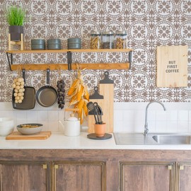 ISNA Reusable Plastic Stencil Tile / Moroccan Geometric / Floor Wall (33 x 33 cm)